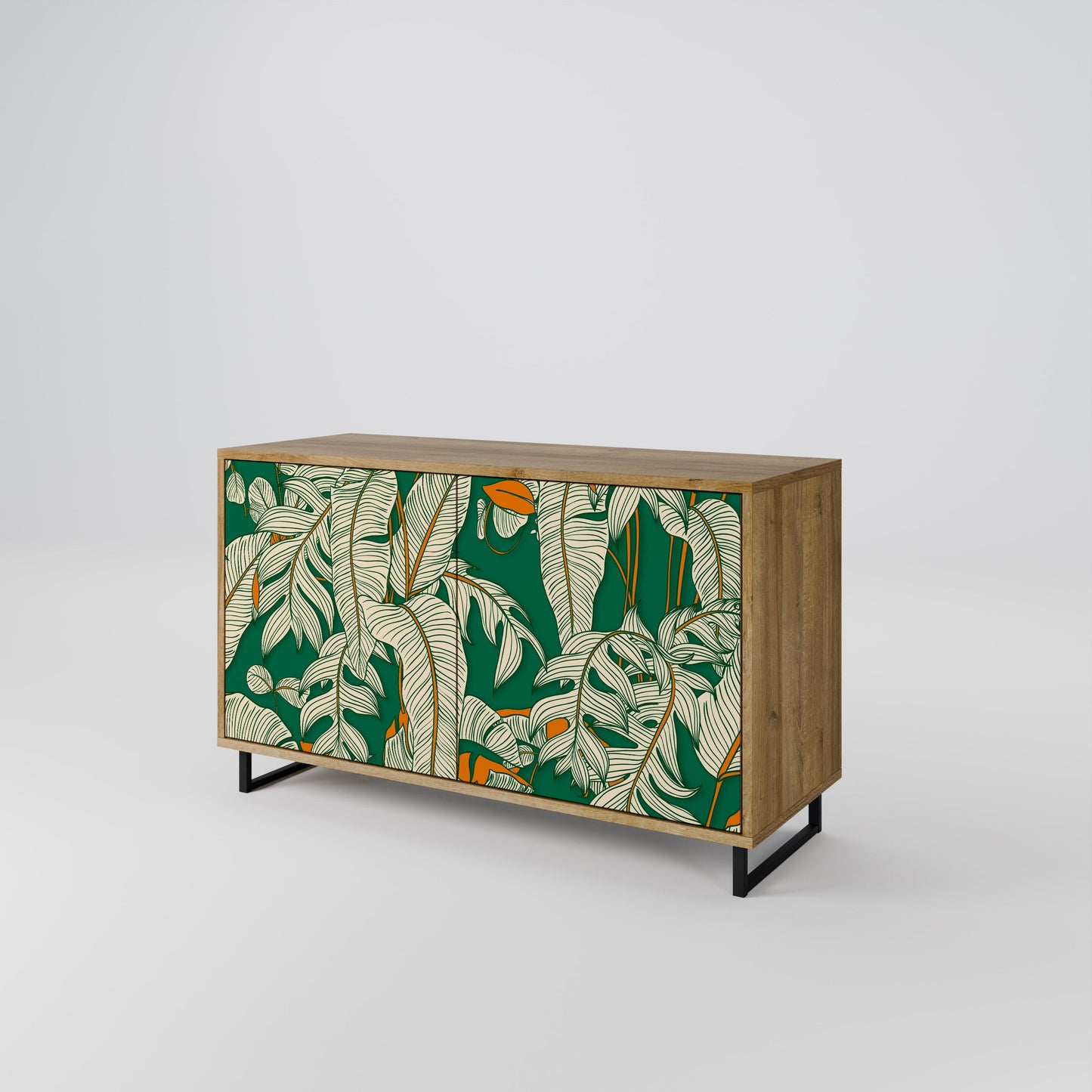Credenza a 2 ante VERDANT PLEASURES in effetto rovere