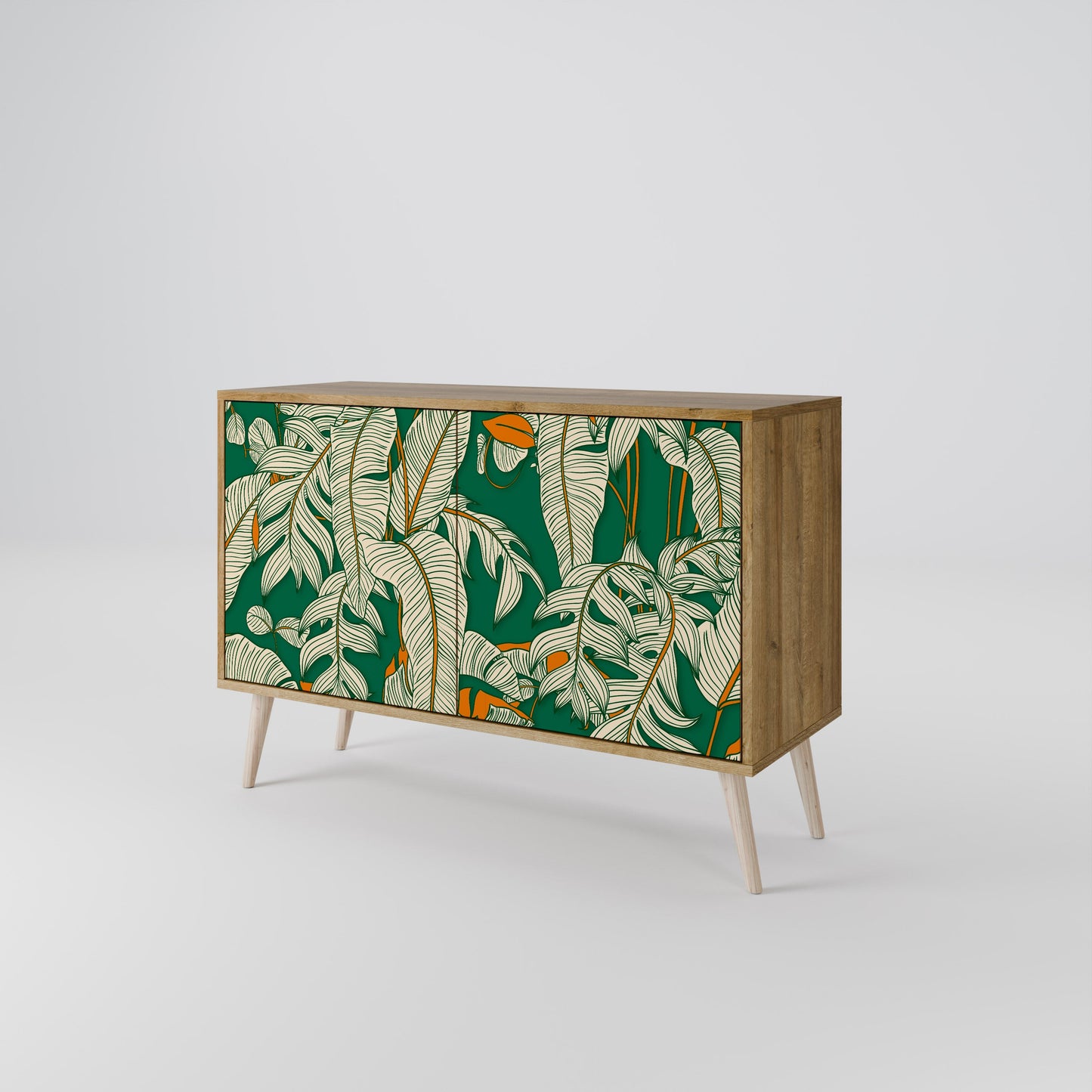 Credenza a 2 ante VERDANT PLEASURES in effetto rovere