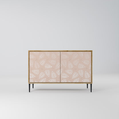 Credenza LEAVES ON BEIGE a 2 ante effetto rovere