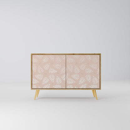 Credenza LEAVES ON BEIGE a 2 ante effetto rovere