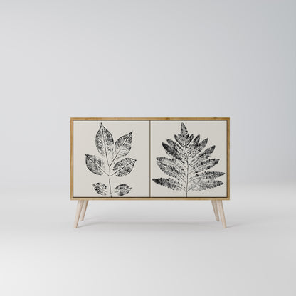 LEAFY STAMPS 2-Door Sideboard in Oak Effect