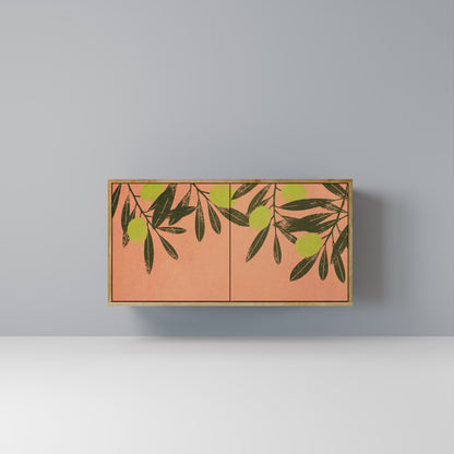 Credenza a 2 ante JUICY OLIVES in effetto rovere