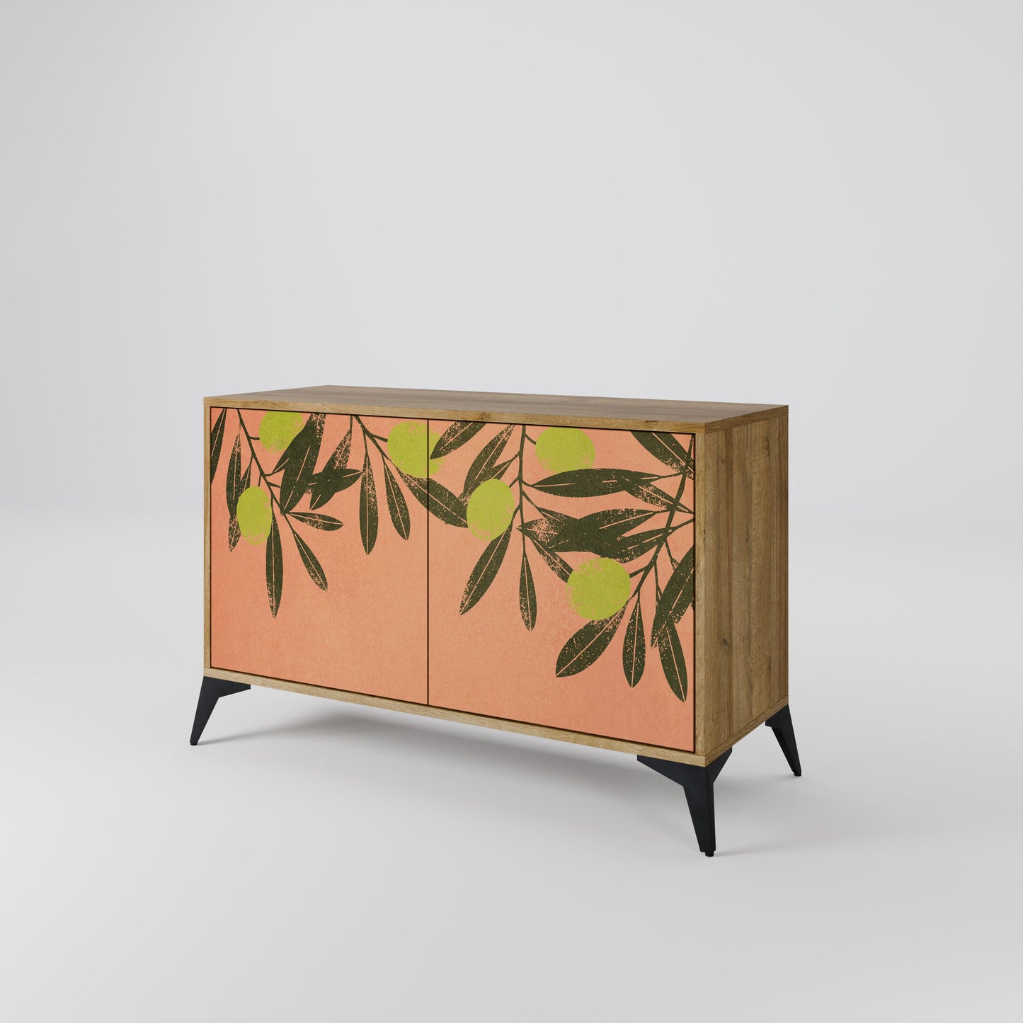 Credenza a 2 ante JUICY OLIVES in effetto rovere