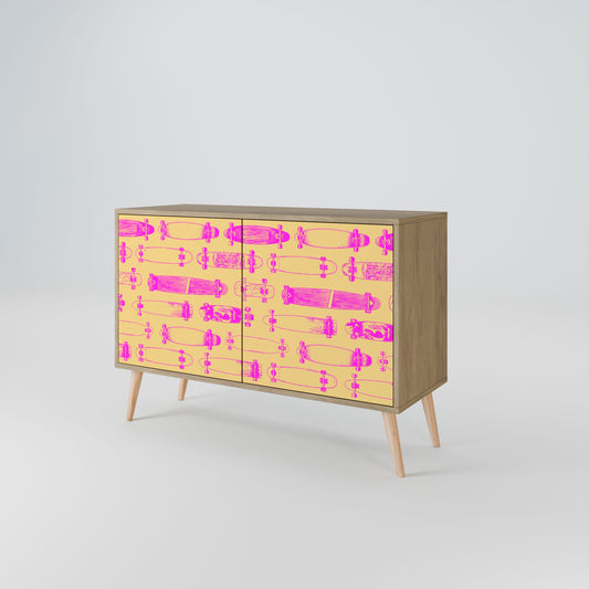 SKATEBOARD ARTISTRY 2-Door Sideboard in Oak Effect