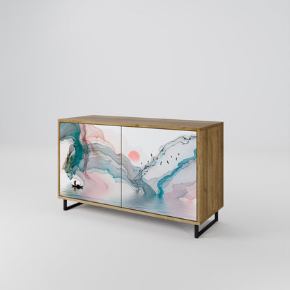 VELVET CROSSING 2-Door Sideboard in Oak Effect