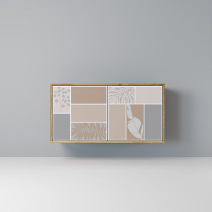 Credenza TROPICAL SHAPES a 2 ante effetto rovere