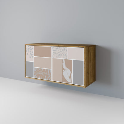 Credenza TROPICAL SHAPES a 2 ante effetto rovere
