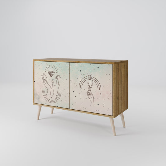 DELICATE BEAUTY 2-Door Sideboard in Oak Effect