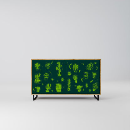 DESERT GREEN 2-Door Sideboard in Oak Effect