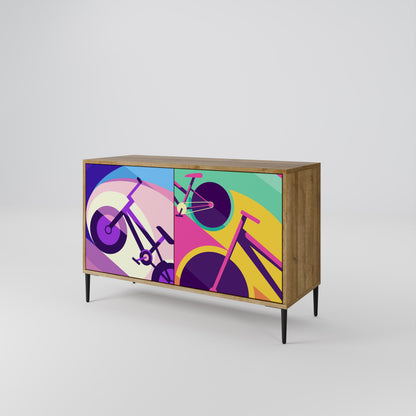 Credenza a 2 ante BIKE DREAMS in effetto rovere