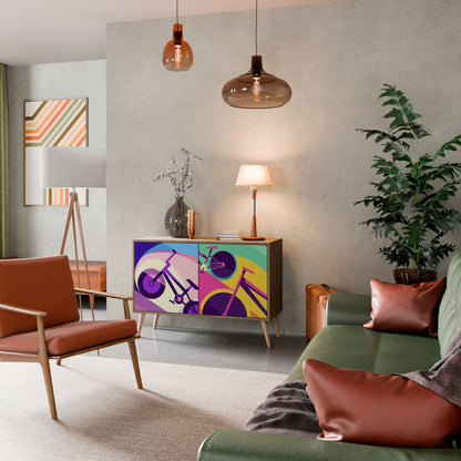 Credenza a 2 ante BIKE DREAMS in effetto rovere