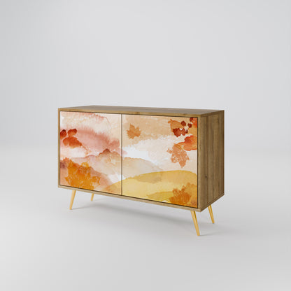 Credenza a 2 ante TRACES OF AUTUMN in effetto rovere