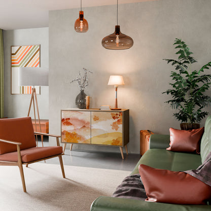 Credenza a 2 ante TRACES OF AUTUMN in effetto rovere