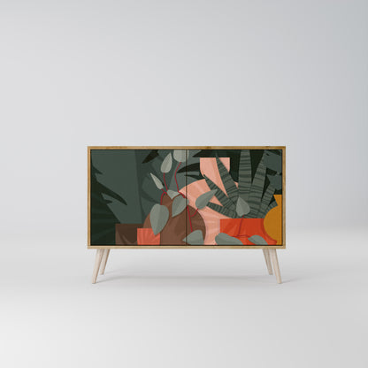 TROPICAL COMPOSITION 2-Door Sideboard in Oak Effect