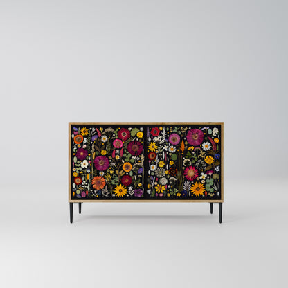 MIDNIGHT GARDEN Madia a 2 Ante in Effetto Rovere