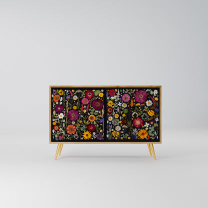 MIDNIGHT GARDEN Madia a 2 Ante in Effetto Rovere