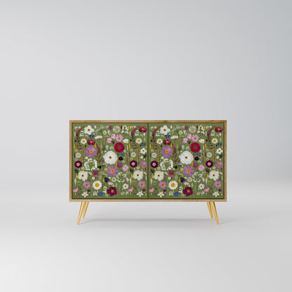 WILD GARDEN Madia a 2 Ante in Effetto Rovere