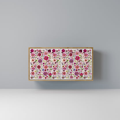 PETAL GARDEN Madia a 2 Ante in Effetto Rovere