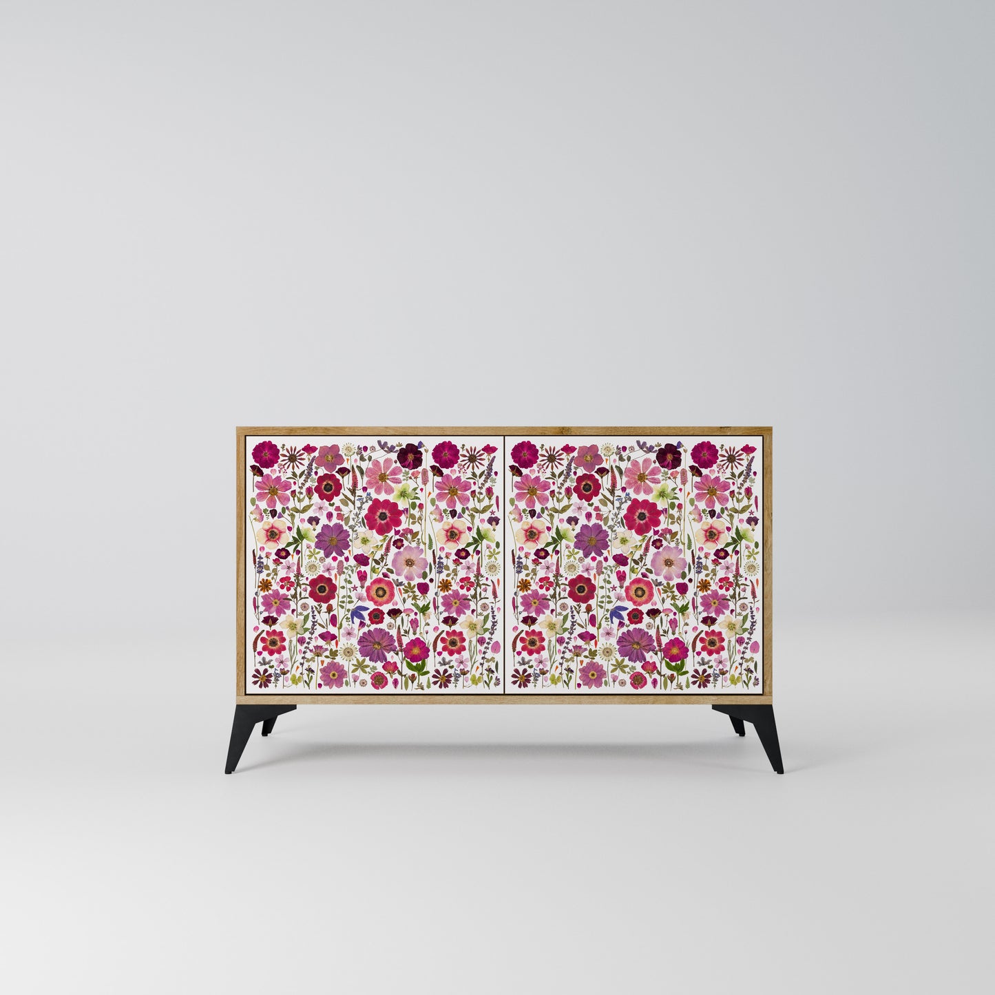 PETAL GARDEN Madia a 2 Ante in Effetto Rovere