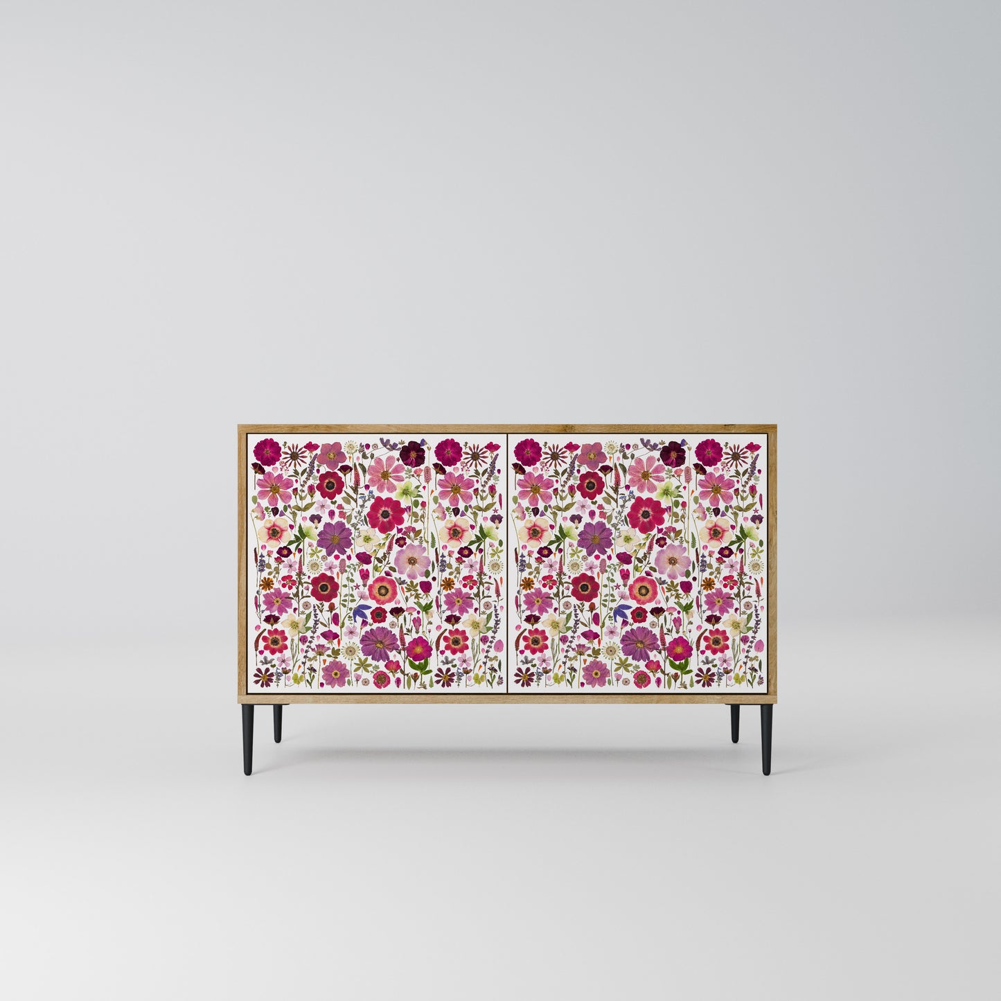 PETAL GARDEN Madia a 2 Ante in Effetto Rovere