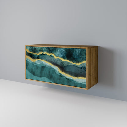 Credenza a 2 ante GOLDRUSH ODYSSEY in effetto rovere