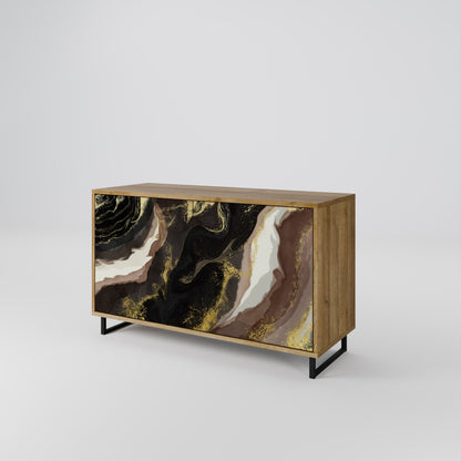 Credenza a 2 ante GOLD DUST in effetto rovere