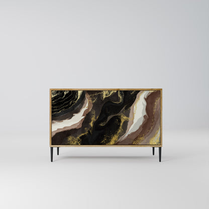 Credenza a 2 ante GOLD DUST in effetto rovere