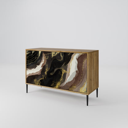 Credenza a 2 ante GOLD DUST in effetto rovere