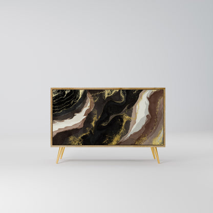 Credenza a 2 ante GOLD DUST in effetto rovere