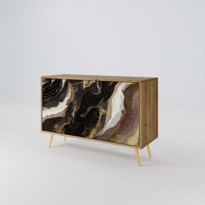 Credenza a 2 ante GOLD DUST in effetto rovere