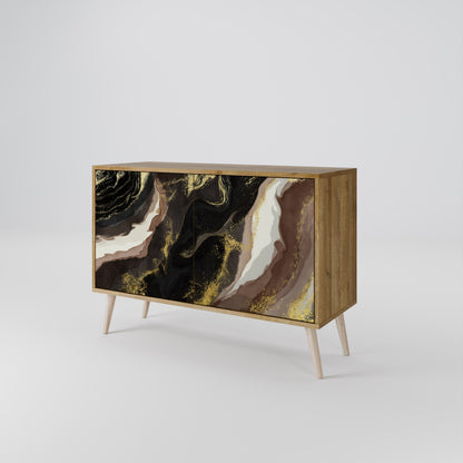 Credenza a 2 ante GOLD DUST in effetto rovere