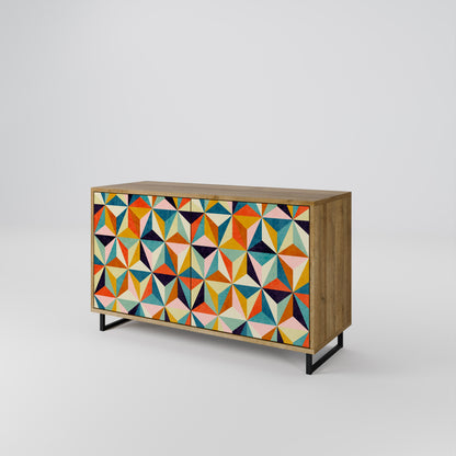 Credenza TESSELATE TREASURES a 2 ante in effetto rovere