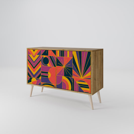 ELECTRIC PATTERNS 2-Door Sideboard in Oak Effect