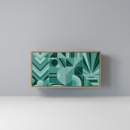 HARMONIC GRID 2-Door Sideboard in Oak Effect