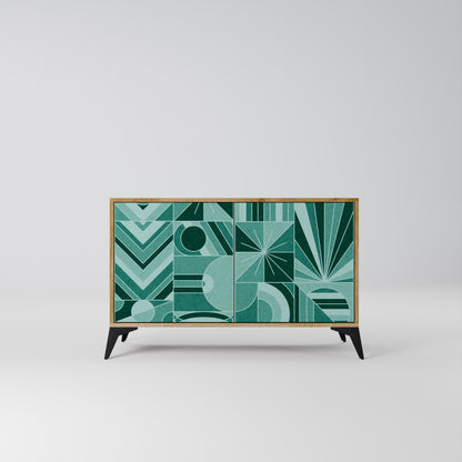 HARMONIC GRID 2-Door Sideboard in Oak Effect