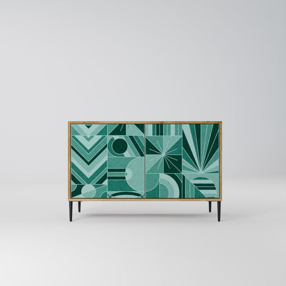 HARMONIC GRID 2-Door Sideboard in Oak Effect