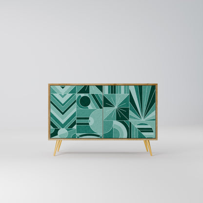 HARMONIC GRID 2-Door Sideboard in Oak Effect