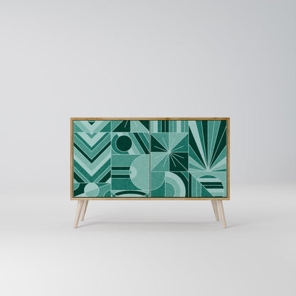HARMONIC GRID 2-Door Sideboard in Oak Effect