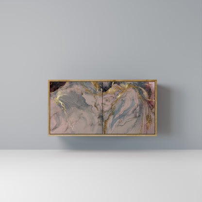 Credenza a 2 ante GILDED SWIRLS in effetto rovere