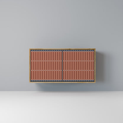 Credenza a 2 ante HYPNOTIC GATE in effetto rovere