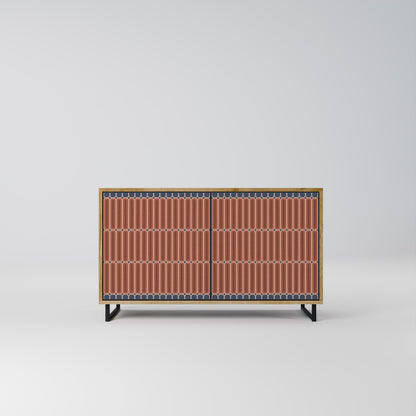 Credenza a 2 ante HYPNOTIC GATE in effetto rovere