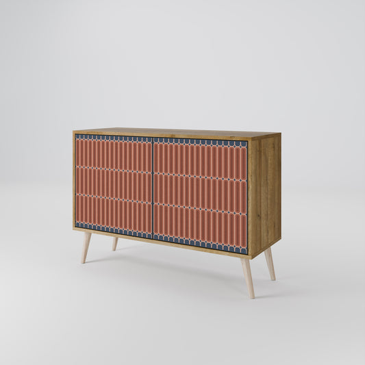 Credenza a 2 ante HYPNOTIC GATE in effetto rovere