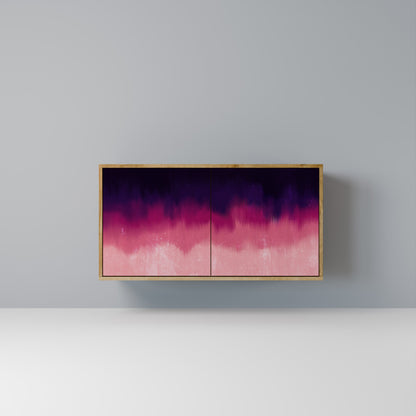 Credenza AURORA BOREALIS a 2 ante in effetto rovere