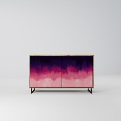Credenza AURORA BOREALIS a 2 ante in effetto rovere