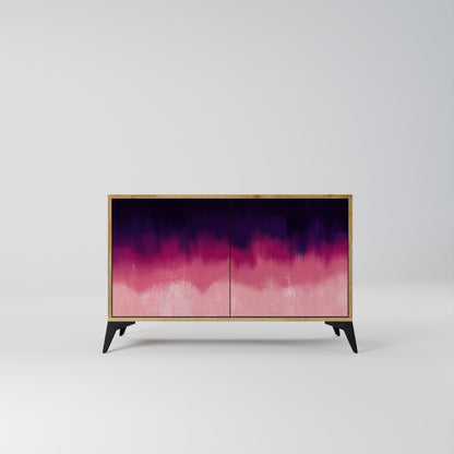 Credenza AURORA BOREALIS a 2 ante in effetto rovere