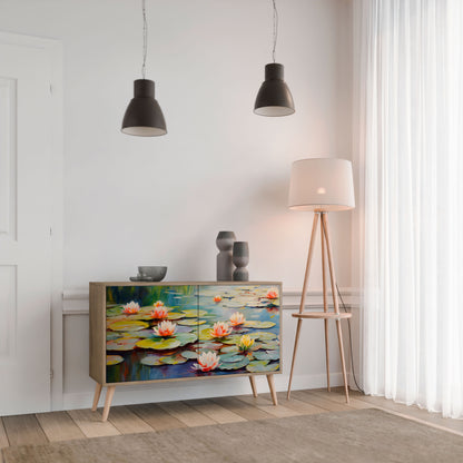 BLOOMING WATERS 2-Door Sideboard in Oak Effect