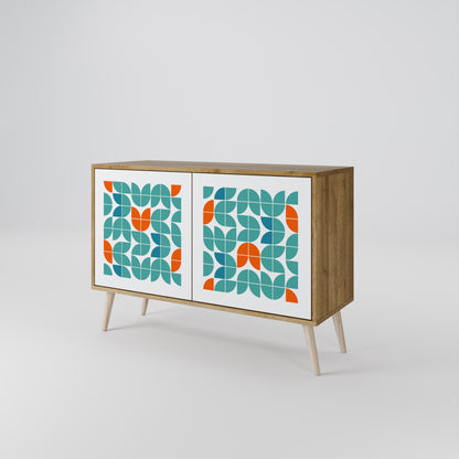 Credenza BE THE CHANGE a 2 ante in effetto rovere