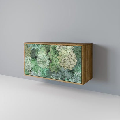 Credenza a 2 ante SUCCULENT CLUSTER in effetto rovere