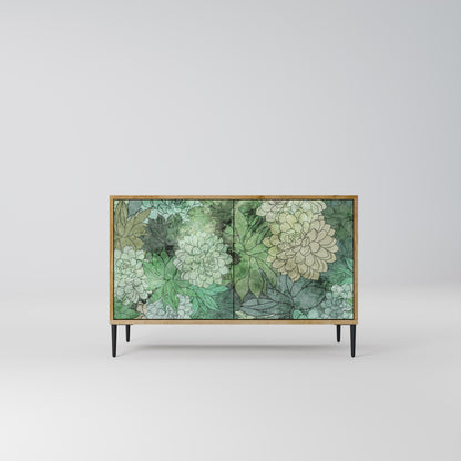 Credenza a 2 ante SUCCULENT CLUSTER in effetto rovere