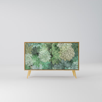 Credenza a 2 ante SUCCULENT CLUSTER in effetto rovere
